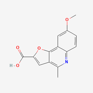 molecular formula C14H11NO4 B7876852 8-Methoxy-4-methylfuro[3,2-c]quinoline-2-carboxylic acid 