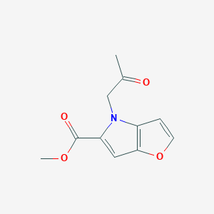 molecular formula C11H11NO4 B7876860 4-(2-氧代丙基)-4H-呋喃[3,2-b]吡咯-5-羧酸甲酯 