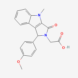 molecular formula C20H18N2O4 B7876912 [1-(4-methoxyphenyl)-4-methyl-3-oxo-3,4-dihydropyrrolo[3,4-b]indol-2(1H)-yl]acetic acid 