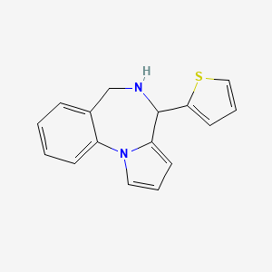 molecular formula C16H14N2S B7876916 4-thien-2-yl-5,6-dihydro-4H-pyrrolo[1,2-a][1,4]benzodiazepine 