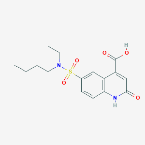 molecular formula C16H20N2O5S B7876920 6-{[Butyl(ethyl)amino]sulfonyl}-2-oxo-1,2-dihydroquinoline-4-carboxylic acid 