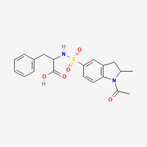 N-[(1-acetyl-2-methyl-2,3-dihydro-1H-indol-5-yl)sulfonyl]phenylalanine