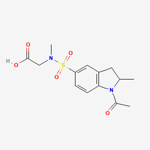 N-[(1-acetyl-2-methyl-2,3-dihydro-1H-indol-5-yl)sulfonyl]-N-methylglycine