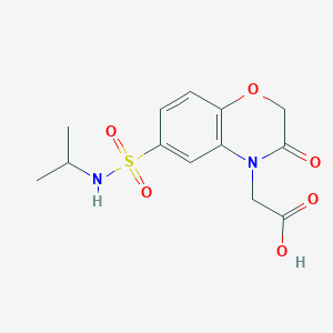 molecular formula C13H16N2O6S B7877000 {6-[(isopropylamino)sulfonyl]-3-oxo-2,3-dihydro-4H-1,4-benzoxazin-4-yl}acetic acid 