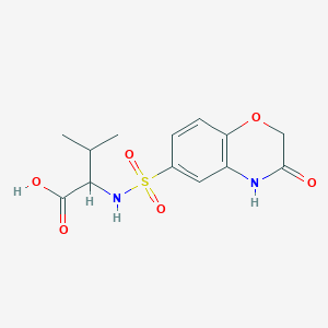 molecular formula C13H16N2O6S B7877020 N-[(3-oxo-3,4-dihydro-2H-1,4-benzoxazin-6-yl)sulfonyl]valine 