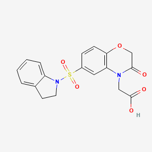 [6-(2,3-dihydro-1H-indol-1-ylsulfonyl)-3-oxo-2,3-dihydro-4H-1,4-benzoxazin-4-yl]acetic acid