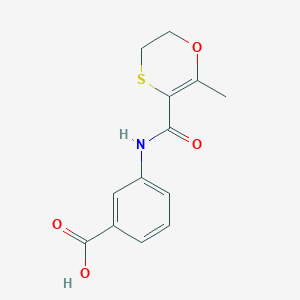 molecular formula C13H13NO4S B7877189 3-{[(2-Methyl-5,6-dihydro-1,4-oxathiin-3-yl)carbonyl]amino}benzoic acid 
