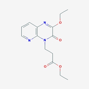 molecular formula C14H17N3O4 B7877248 ethyl 3-(2-ethoxy-3-oxopyrido[2,3-b]pyrazin-4(3H)-yl)propanoate 