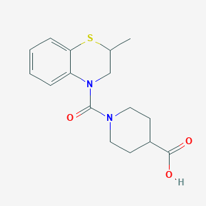 molecular formula C16H20N2O3S B7877256 1-[(2-methyl-2,3-dihydro-4H-1,4-benzothiazin-4-yl)carbonyl]piperidine-4-carboxylic acid 