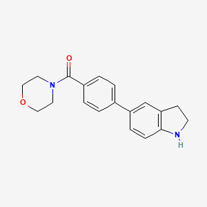 molecular formula C19H20N2O2 B7877290 5-[4-(Morpholin-4-ylcarbonyl)phenyl]indoline 