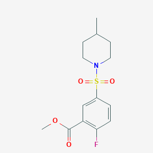 Methyl 2-fluoro-5-[(4-methylpiperidin-1-yl)sulfonyl]benzoate