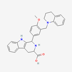molecular formula C29H29N3O3 B7877313 1-[3-(3,4-dihydroquinolin-1(2H)-ylmethyl)-4-methoxyphenyl]-2,3,4,9-tetrahydro-1H-beta-carboline-3-carboxylic acid 