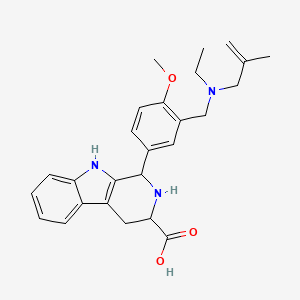 molecular formula C26H31N3O3 B7877324 1-(3-{[ethyl(2-methylprop-2-enyl)amino]methyl}-4-methoxyphenyl)-2,3,4,9-tetrahydro-1H-beta-carboline-3-carboxylic acid 