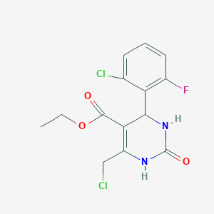 Ethyl 4-(2-chloro-6-fluorophenyl)-6-(chloromethyl)-2-oxo-1,2,3,4-tetrahydropyrimidine-5-carboxylate
