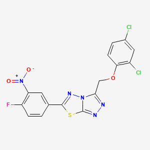 3-[(2,4-Dichlorophenoxy)methyl]-6-(4-fluoro-3-nitrophenyl)[1,2,4]triazolo[3,4-b][1,3,4]thiadiazole