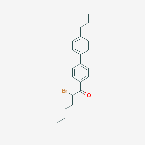 molecular formula C22H27BrO B7877354 2-Bromo-1-(4'-propyl-1,1'-biphenyl-4-yl)heptan-1-one 