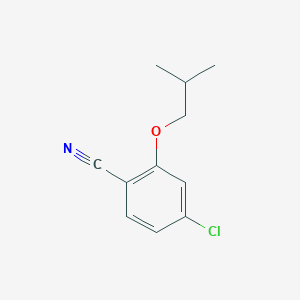 molecular formula C11H12ClNO B7877367 4-Chloro-2-(2-methylpropoxy)benzonitrile 