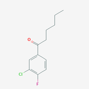 molecular formula C12H14ClFO B7877378 1-(3-Chloro-4-fluorophenyl)hexan-1-one CAS No. 1352208-39-9