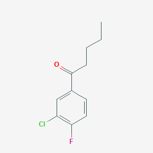 molecular formula C11H12ClFO B7877380 1-(3-Chloro-4-fluorophenyl)pentan-1-one 