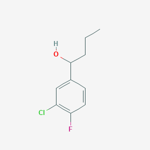 molecular formula C10H12ClFO B7877390 1-(3-Chloro-4-fluorophenyl)-1-butanol 