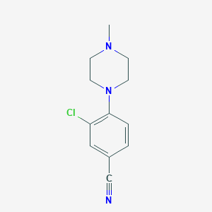 molecular formula C12H14ClN3 B7877409 3-Chloro-4-(4-methylpiperazin-1-yl)benzonitrile 