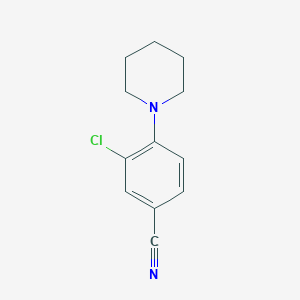 molecular formula C12H13ClN2 B7877416 3-Chloro-4-piperidin-1-ylbenzonitrile 