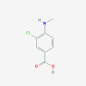 molecular formula C8H8ClNO2 B7877426 3-Chloro-4-(methylamino)benzoic acid 