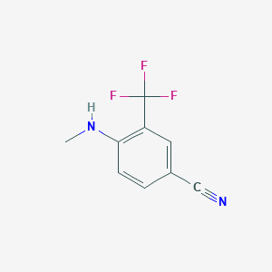 molecular formula C9H7F3N2 B7877435 4-(Methylamino)-3-(trifluoromethyl)benzonitrile 