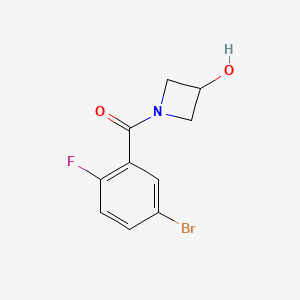 molecular formula C10H9BrFNO2 B7877468 1-(5-Bromo-2-fluorobenzoyl)azetidin-3-ol 