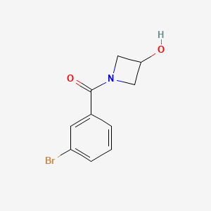 molecular formula C10H10BrNO2 B7877476 1-(3-Bromobenzoyl)azetidin-3-ol 