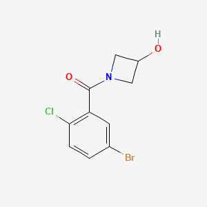 molecular formula C10H9BrClNO2 B7877488 1-(5-Bromo-2-chlorobenzoyl)azetidin-3-ol 