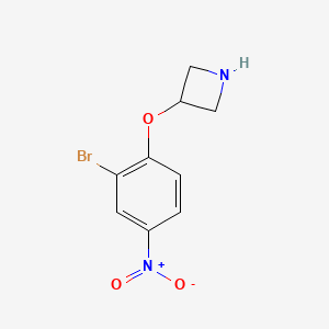 molecular formula C9H9BrN2O3 B7877501 3-(2-Bromo-4-nitrophenoxy)azetidine 
