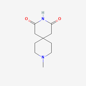 molecular formula C10H16N2O2 B7877554 9-Methyl-3,9-diazaspiro[5.5]undecane-2,4-dione 