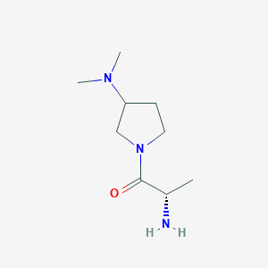 molecular formula C9H19N3O B7877562 (S)-2-Amino-1-(3-dimethylamino-pyrrolidin-1-yl)-propan-1-one 