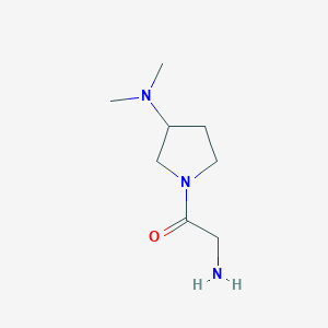 molecular formula C8H17N3O B7877570 2-Amino-1-(3-(dimethylamino)pyrrolidin-1-yl)ethanone 