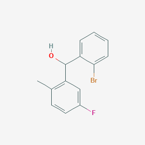 molecular formula C14H12BrFO B7877605 (2-Bromophenyl)(5-fluoro-2-methylphenyl)methanol 