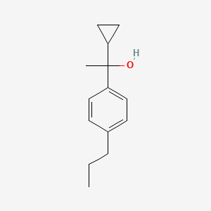 molecular formula C14H20O B7877642 1-Cyclopropyl-1-(4-propylphenyl)ethanol 