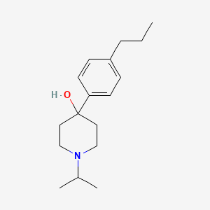 molecular formula C17H27NO B7877647 4-Hydroxy-4-(4-N-propylphenyl)-1-iso-propylpiperidine 