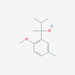 molecular formula C13H20O2 B7877689 2-(2-Methoxy-5-methylphenyl)-3-methyl-butan-2-ol 