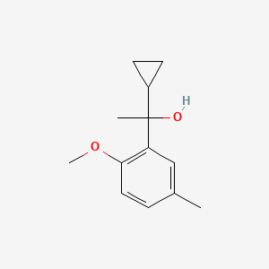 molecular formula C13H18O2 B7877693 1-Cyclopropyl-1-(2-methoxy-5-methylphenyl)ethanol 