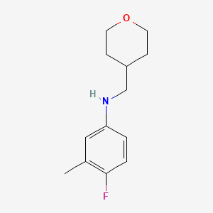 4-Fluoro-3-methyl-N-[(oxan-4-yl)methyl]aniline