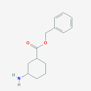 molecular formula C14H19NO2 B7877769 Benzyl 3-aminocyclohexane-1-carboxylate 