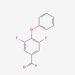 molecular formula C13H8F2O2 B7877773 3,5-Difluoro-4-phenoxybenzaldehyde 