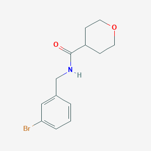 N-[(3-bromophenyl)methyl]oxane-4-carboxamide