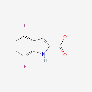 molecular formula C10H7F2NO2 B7877828 methyl 4,7-difluoro-1H-indole-2-carboxylate 