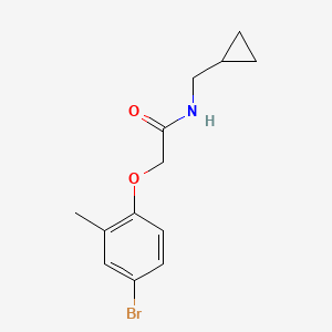 molecular formula C13H16BrNO2 B7877906 2-(4-bromo-2-methylphenoxy)-N-(cyclopropylmethyl)acetamide 