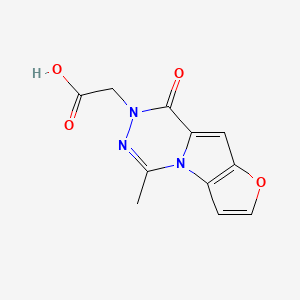 molecular formula C11H9N3O4 B7877965 (5-methyl-8-oxofuro[2',3':4,5]pyrrolo[1,2-d][1,2,4]triazin-7(8H)-yl)acetic acid 