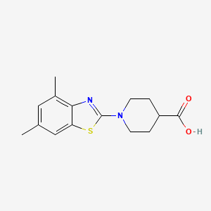 molecular formula C15H18N2O2S B7878046 1-(4,6-Dimethyl-1,3-benzothiazol-2-yl)-4-piperidinecarboxylic acid 