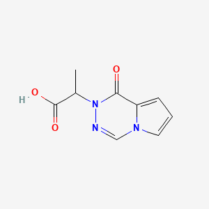 molecular formula C9H9N3O3 B7878066 2-(1-oxopyrrolo[1,2-d][1,2,4]triazin-2(1H)-yl)propanoic acid 
