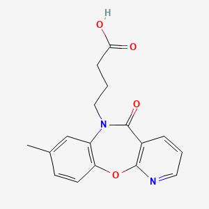 molecular formula C17H16N2O4 B7878084 4-(8-methyl-5-oxopyrido[2,3-b][1,5]benzoxazepin-6(5H)-yl)butanoic acid 